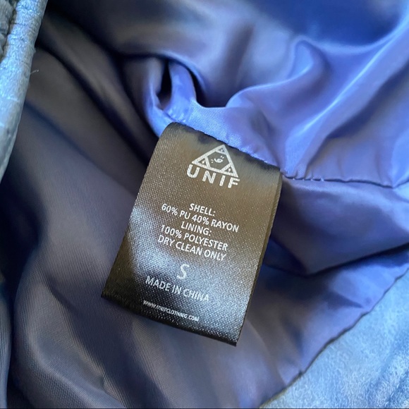 UNIF PU Leather Jacket - Washed Blue - Picture 16 of 16